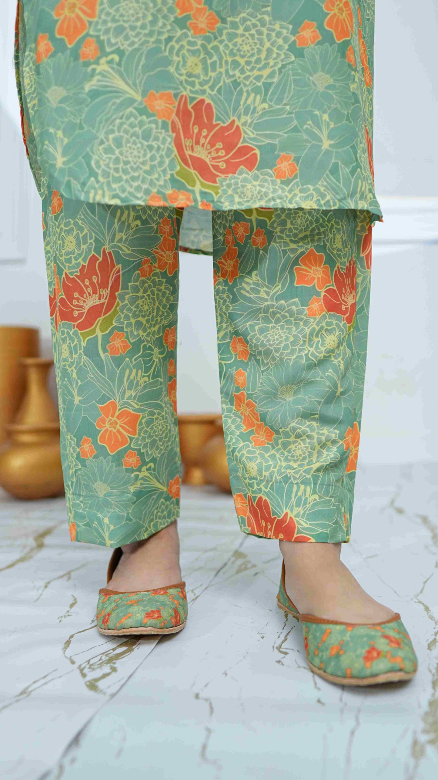 Verdant Bloom 3 piece Unstitched