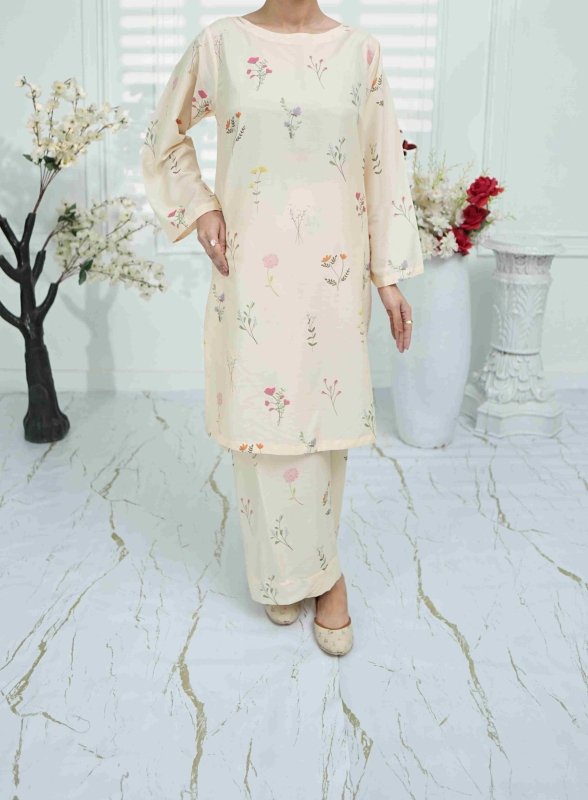 Pastel Meadow 2 Piece Unstitched X Khussa (Combo Set)